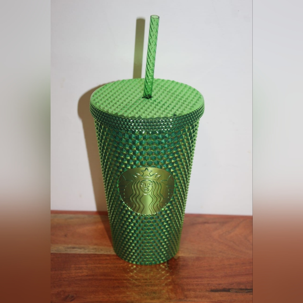 Starbucks Green Studded Tumbler with Straw